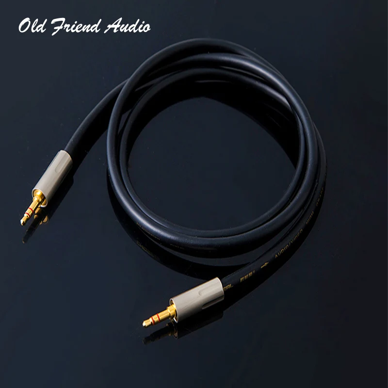 A075 Hifi 3.5mm To 6N Copper plated silver Stereo TRS(male) AUX HIFI Audio Cable 0.5M / 1M 2M 3M 5M |
