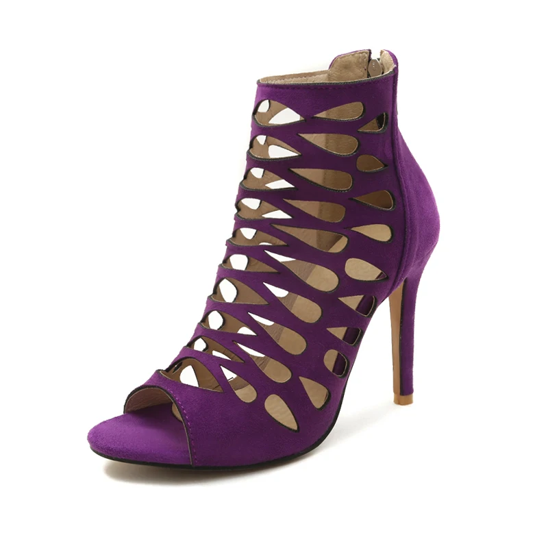 Женские босоножки на очень высоком каблуке с открытым носком молнии|ladies gladiator