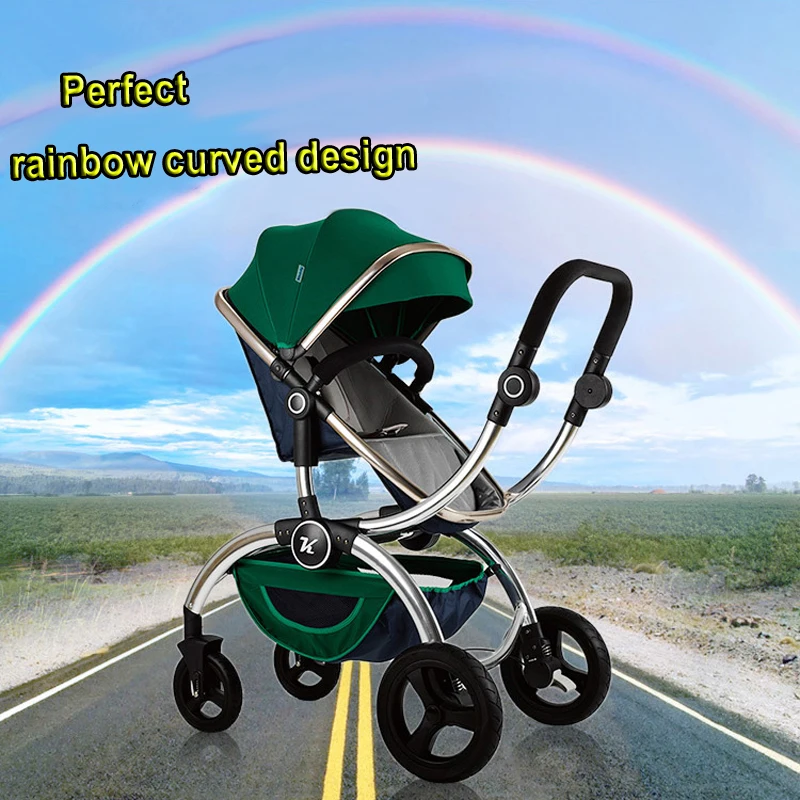 

High Landscape Baby Stroller, Poussette, Kinderwagen, Baby Pram, Children Trolley, Folding Baby Carriage