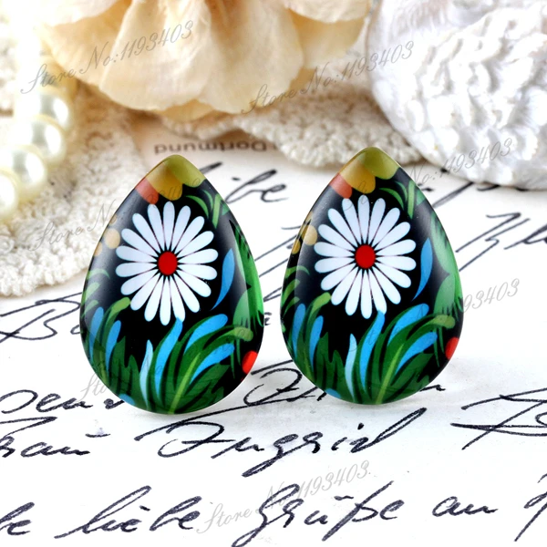 10 шт. 13x18 мм 18x25 фото ручной работы каплевидные стеклянные бусины кабошон сделай