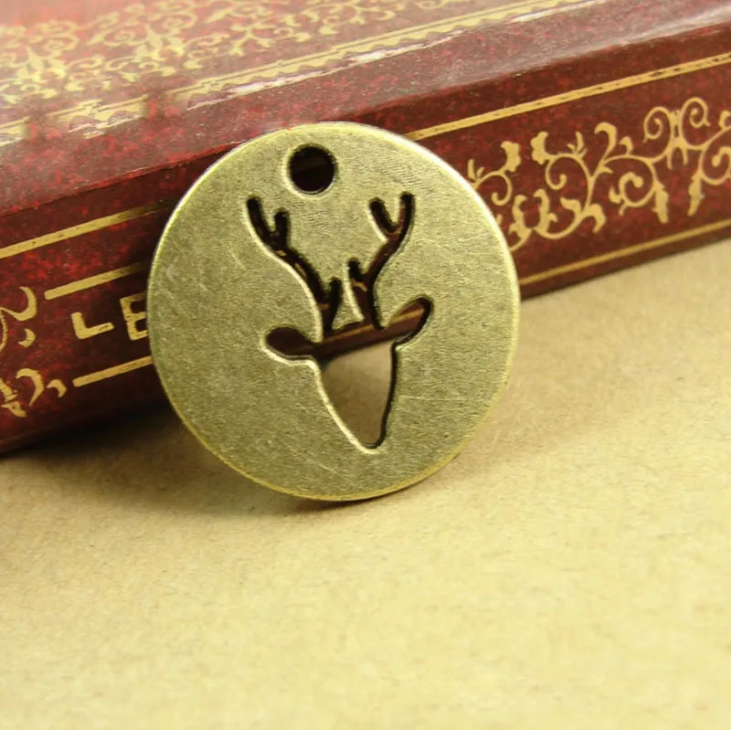 REGELIN Подвески Круглый полый Кулон Античный бронзового цвета из цинкового сплава