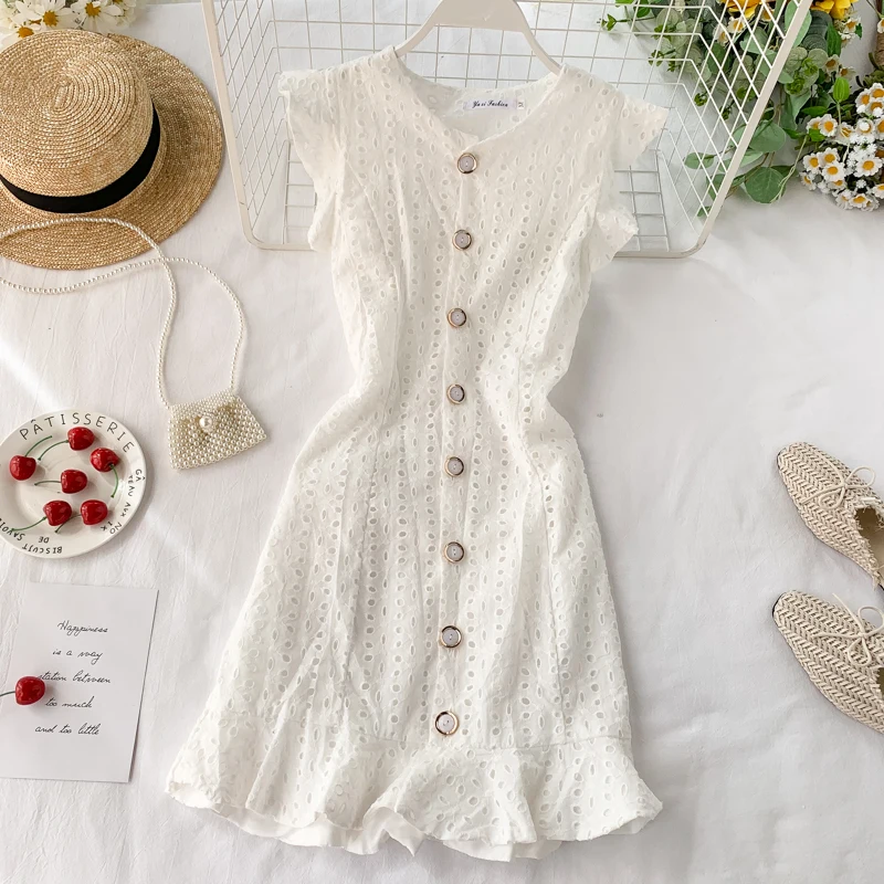 2019 Новое модное женское Платье милое Плиссированное без рукавов темпераментное