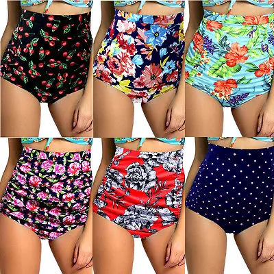 Женский цветочный купальник бикини с высокой талией купальный костюм пляжная