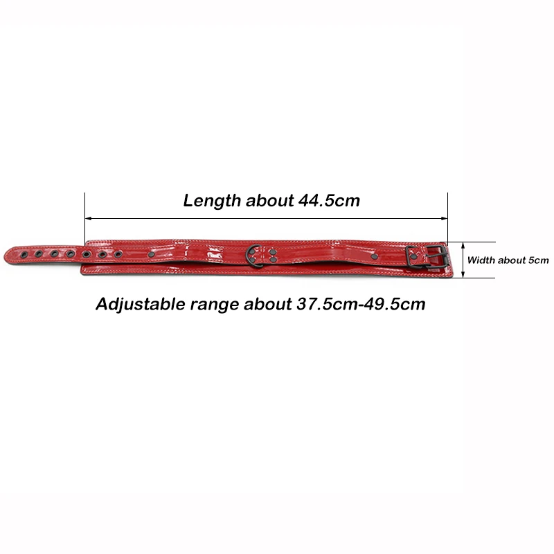 Новый ошейник секс игрушки для женщин Красная искусственная лакированная кожа
