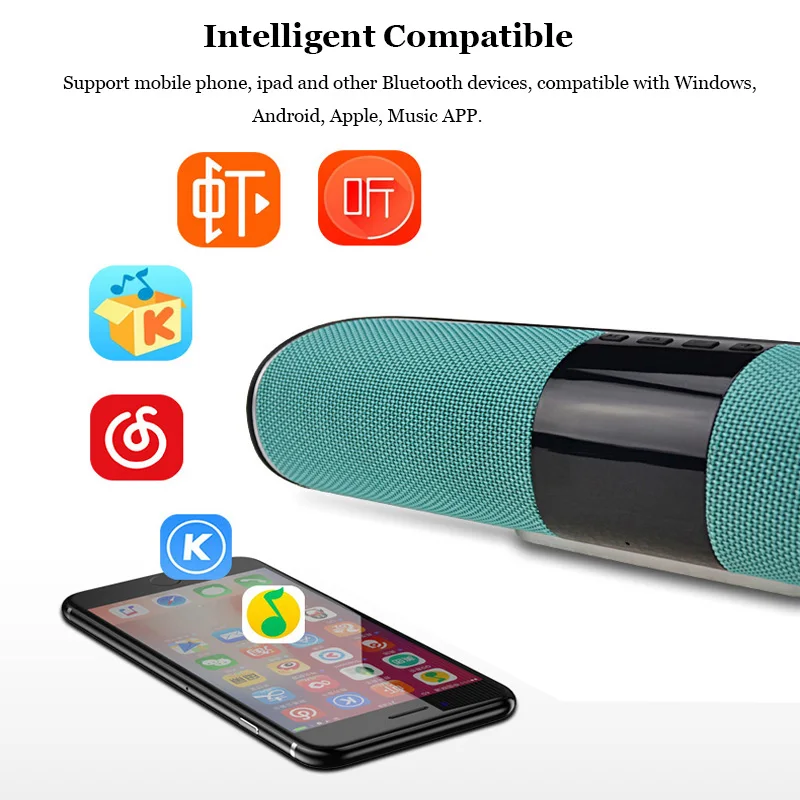 HLTON Портативный HIFI беспроводной Bluetooth динамик громкой связи Стерео FM AUX TF карта