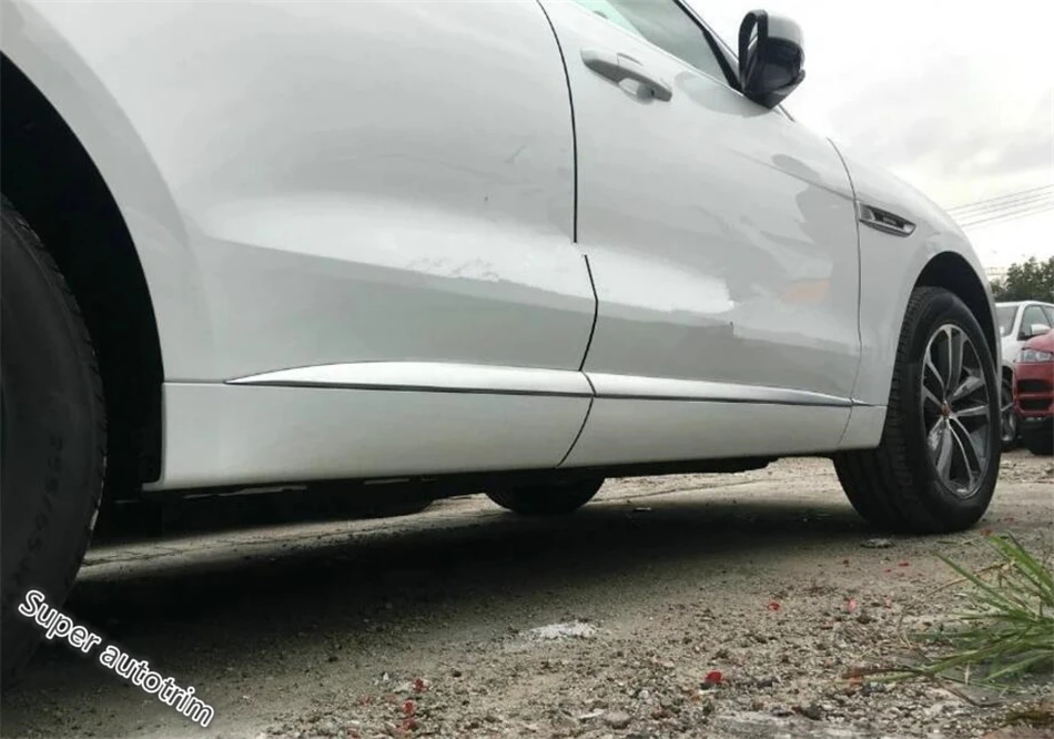 

Lapetus Дверь Корпус формовочная стример крышка защитная пластина декоративная Накладка для Jaguar F-Pace 2017 2018 2019 2020 ABS хром