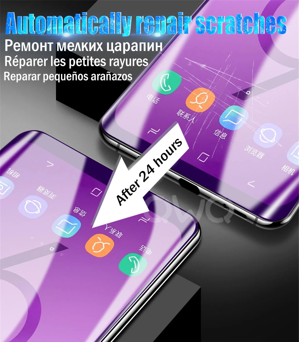 20D анти голубой свет Гидрогелевая пленка для samsung Galaxy S10 S9 S8 Plus Note 8 9 10 Pro Защита экрана для samsung S10E полное покрытие