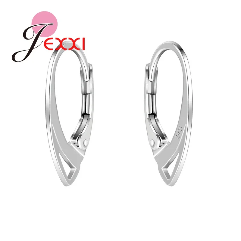 

Wholesale 50Pairs DIY Making Jewelry Earring Hook Findings 925 Sterling Silver Accessory Part Components Brass Lever