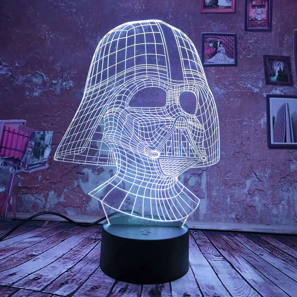 Новые вентиляторы Звездные войны Дарт Вейдер 3D светодиодный светильник ночник