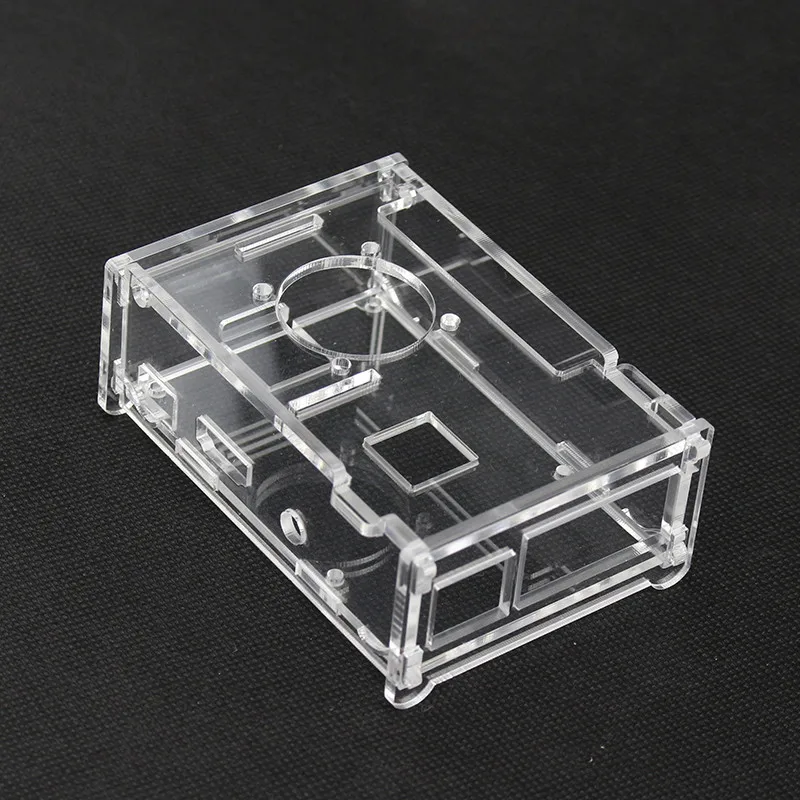 Акриловый прозрачный чехол для Raspberry Pi 3 корпус + Адаптер зарядного устройства