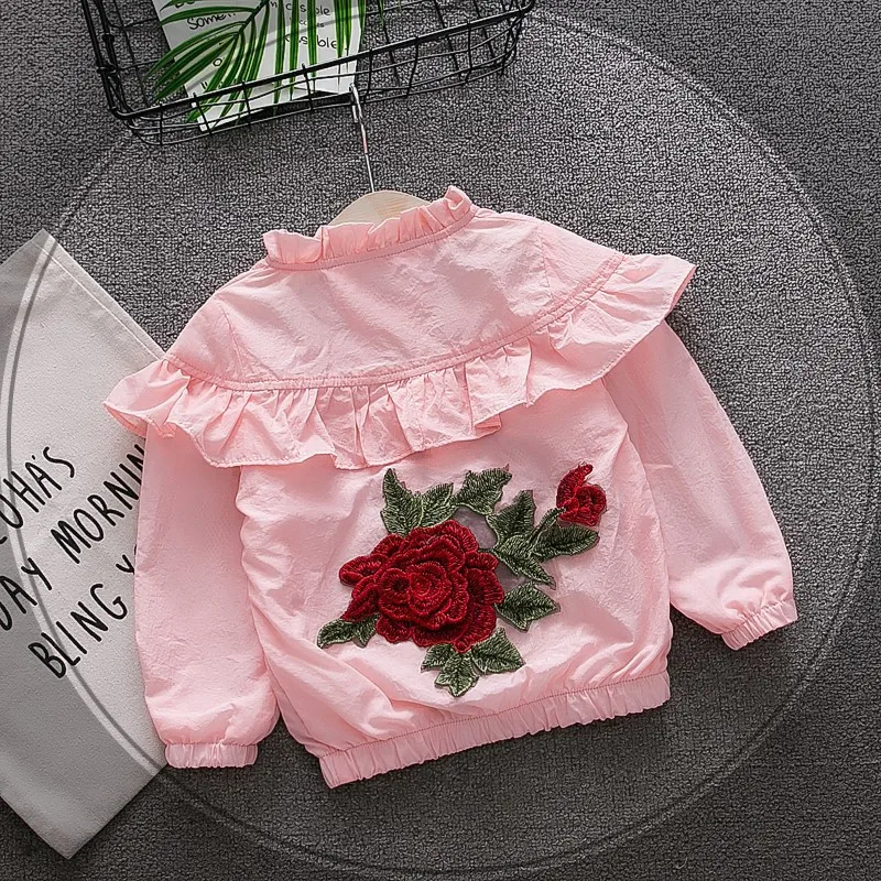 Куртки BibiCola для девочек весенне-осенняя верхняя одежда маленьких пальто детская