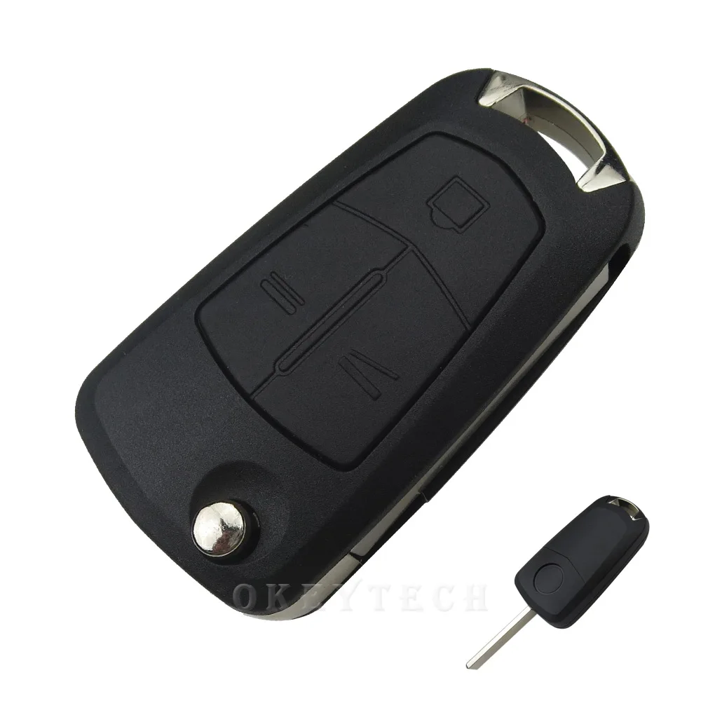 Откидной чехол для ключей, подходит для Opel Astra H Corsa D j insignia g vectra c mokka zafira, 2 кнопки, складной чехол для дистанционного ключа, Fob, автомобильные заготовки