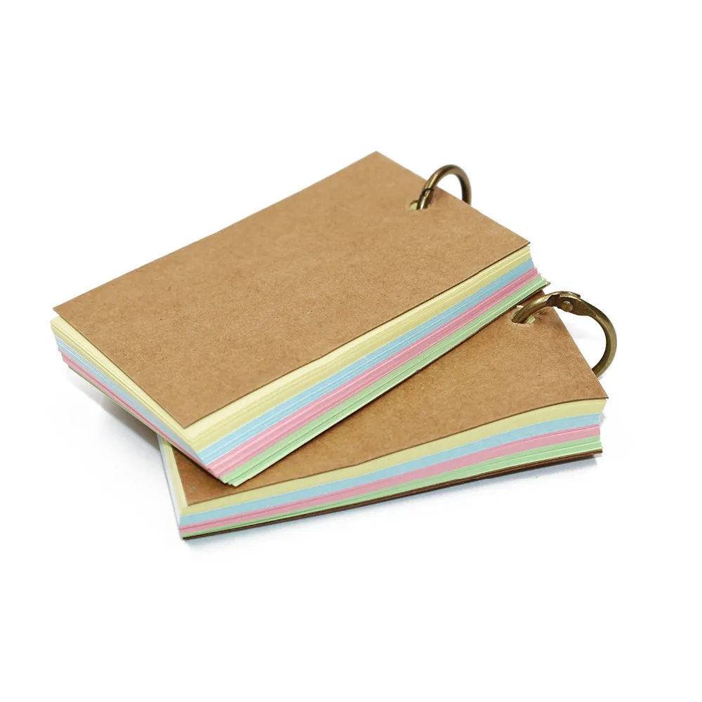 Упаковка из 2 открыток для вспышки и учебных карт 100 пустых цветных страниц без