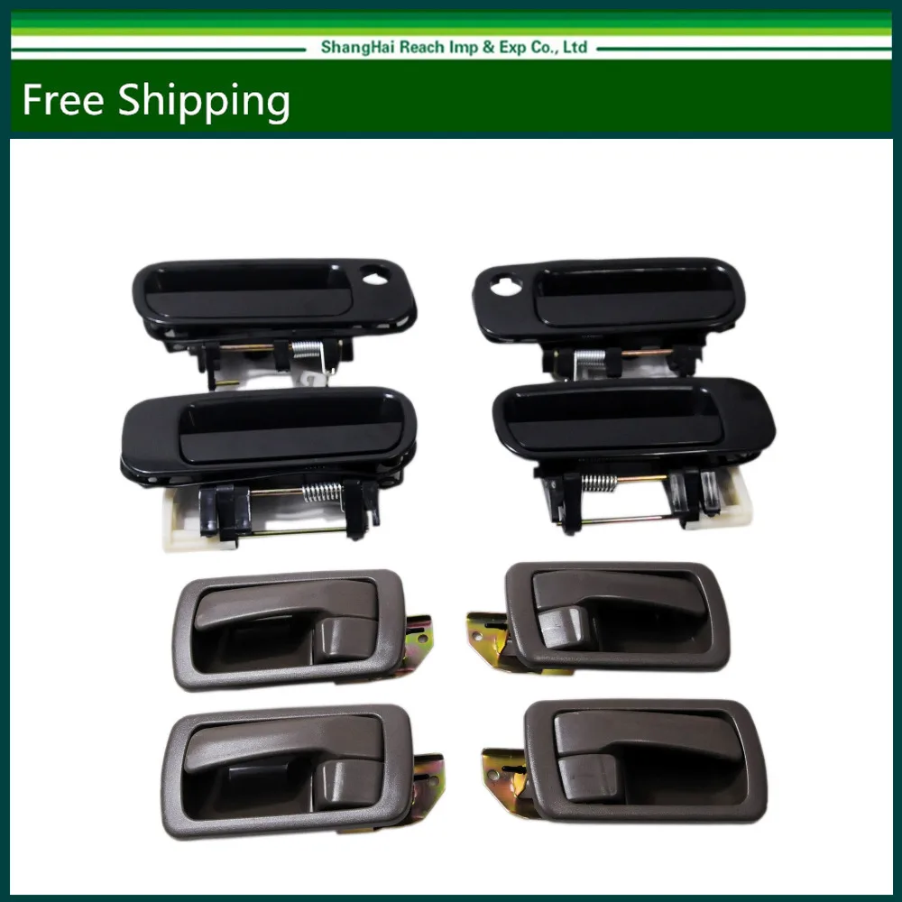 Черный снаружи и коричневый внутри дверные ручки правой левой передней задней