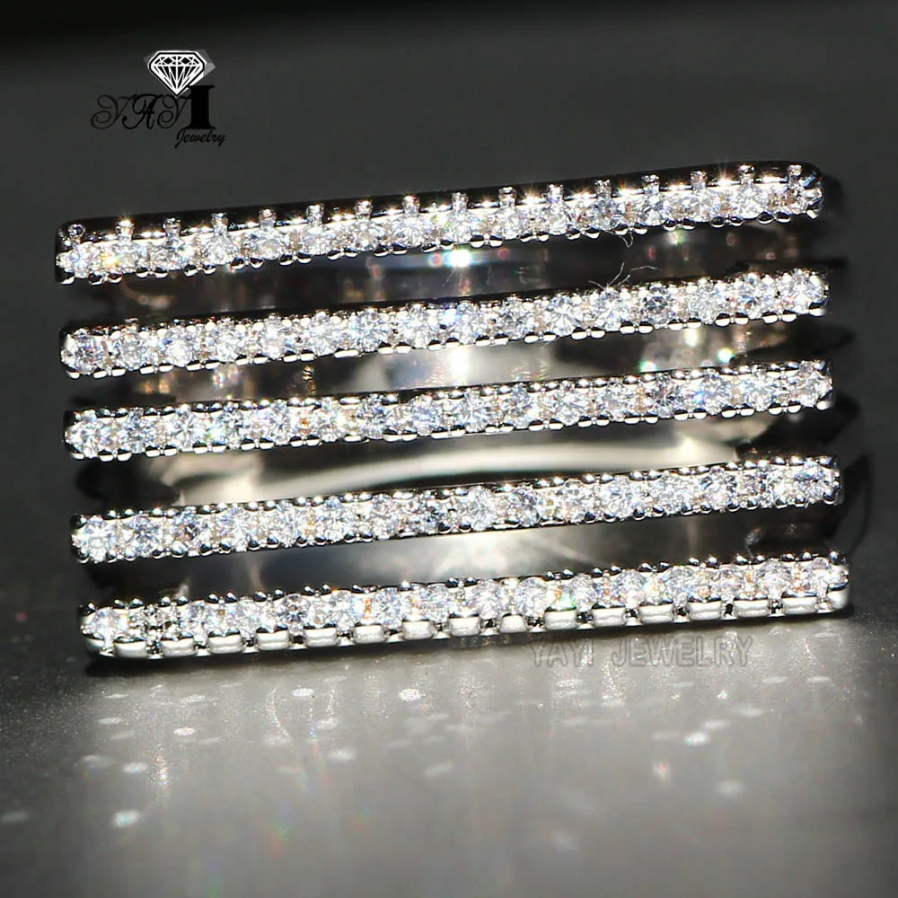 Ювелирные изделия YaYI Мода Принцесса Cut 5 6 CT белый циркон серьги из серебра