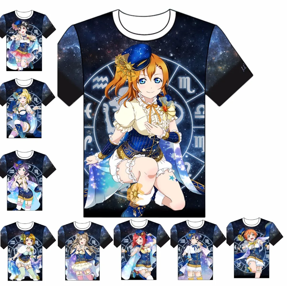 LoveLive/футболка с созвездием и пробуждением Карнавальный костюм Футболка