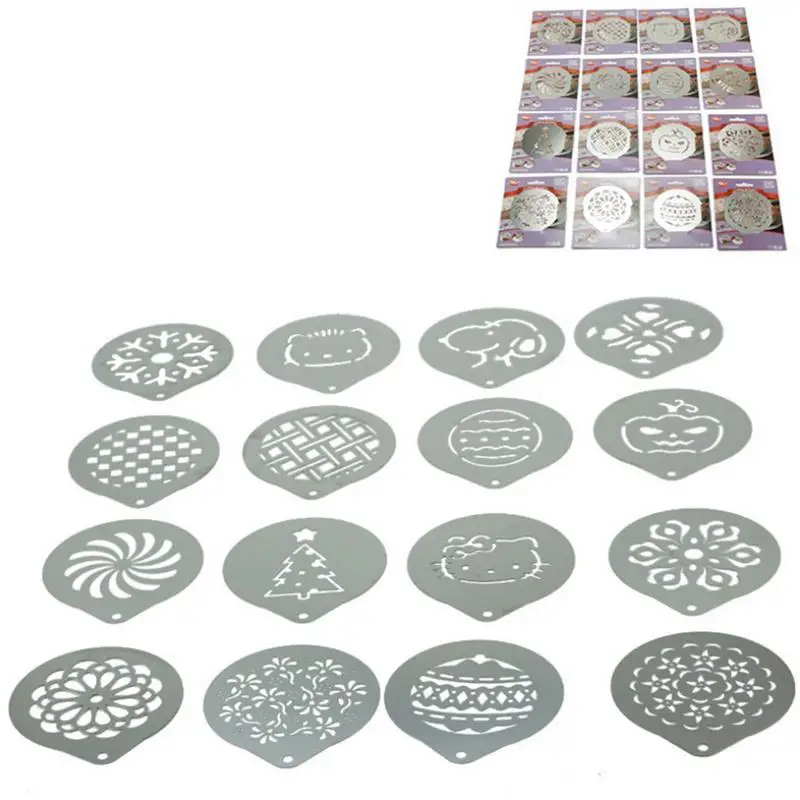 Трафареты для кофе из нержавеющей стали трафареты украшения шаблон латте