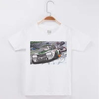 new funny racing car t shirt children clothing child shirts boy half sleeve fashion 100 cotton brand tshirt white kids tops tee