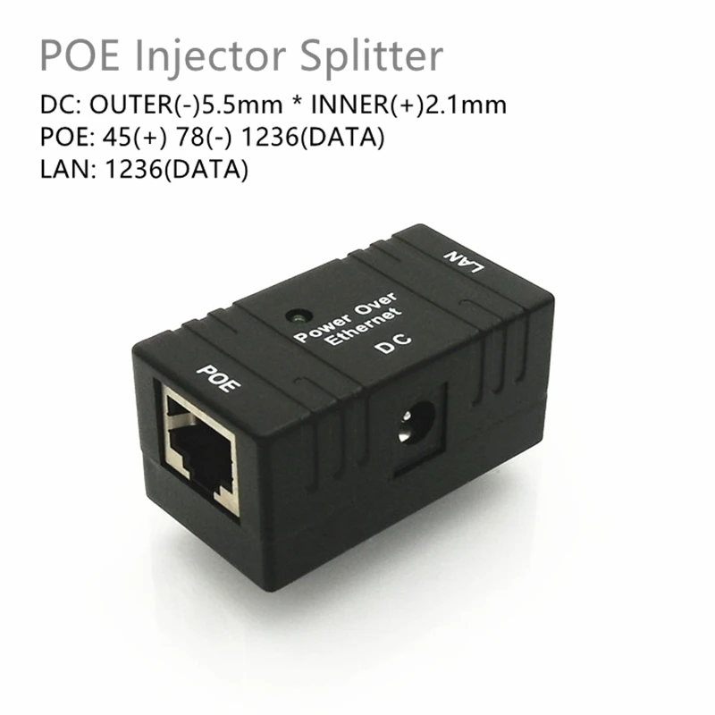 10/100 Мбит/с POE питание по Ethernet комбинированный RJ45 инжектор разветвитель настенный