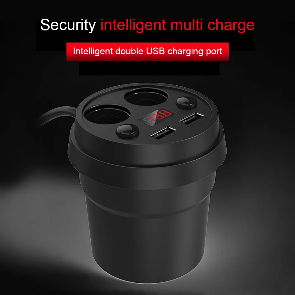 3.1A автомобильное зарядное устройство с двумя USB чашками Зарядное Напряжение Ток