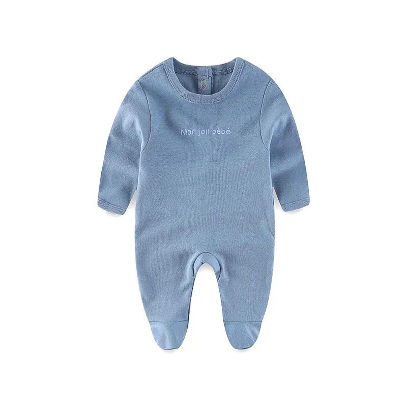 baby blue Детские пижамы из Франции для новорожденных, хлопковый комбинезон, одежда для мальчиков, комбинезоны, ползунки для младенцев, детский комбинезон, детская одежда для младенцев - Цвет: baby blue