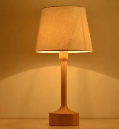 

Table Lamps bedroom bedside creative fashion European simple modern Nordic wedding warm wood dormitory bedside lamp LU80382
