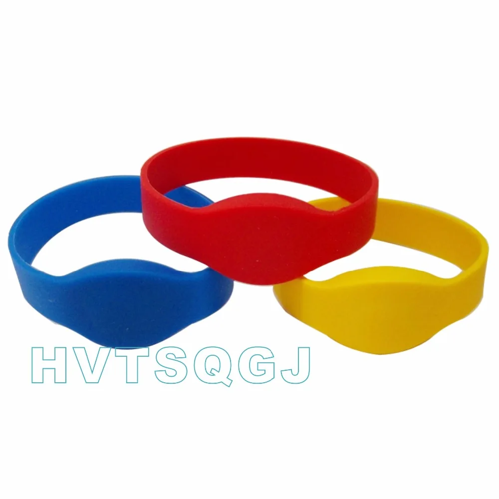 50pcs/lot Waterproof writable rewrite 125KHz silicone RFID T5577 wristband