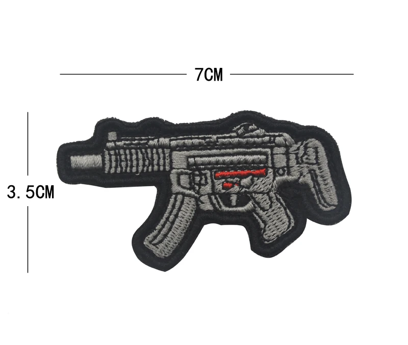 AK-47 Штурмовая винтовка пистолет винтовка Снайпер страйкбол патч RIFFLE клуб СОУ армия черный значок машина пистолет вышитые в форме оружия патчи