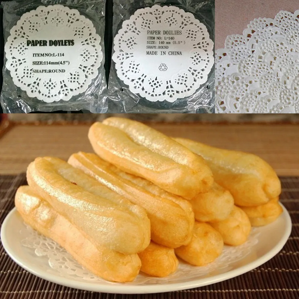 80 шт./лот круглые кружевные бумажные салфетки поделка для торта белая салфетка