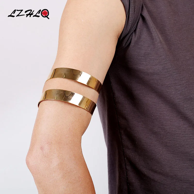 LZHLQ модный металлический браслет на руку панковское покрытие спиральные