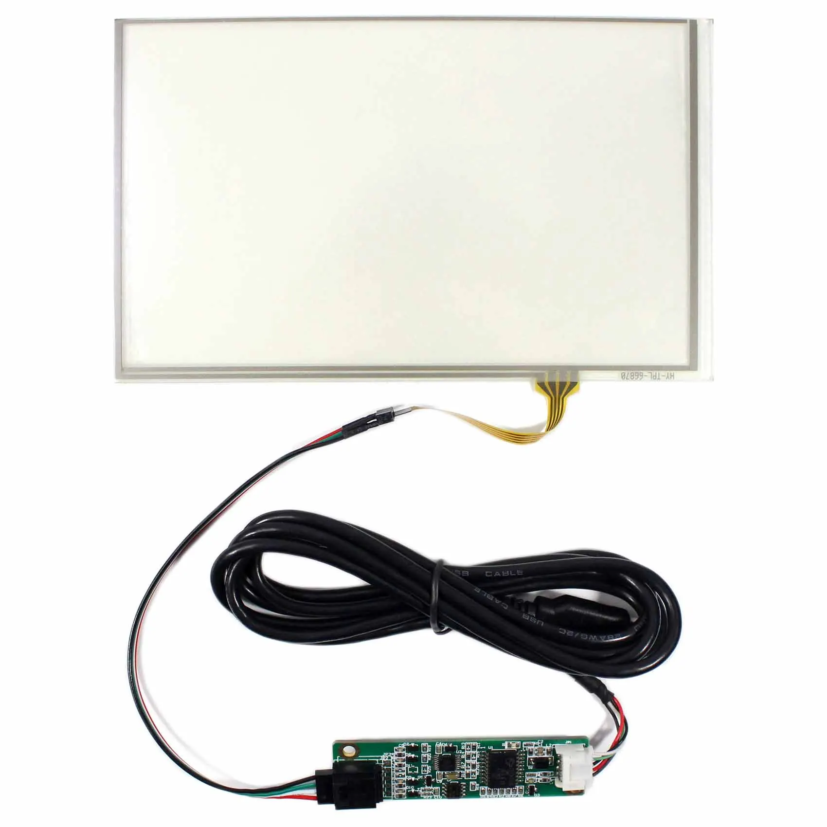 

7" 4-Wire Touch Panel With USB Driver Card 163.5mmx99mm for 16:9 LCD Screen