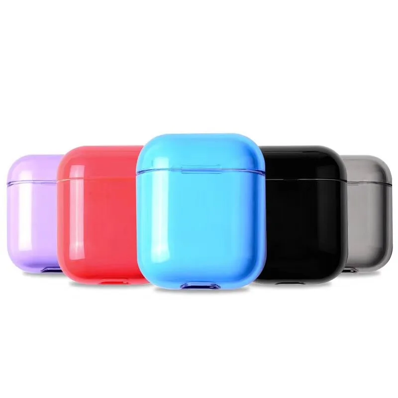 Для AirPods 2 Чехол защитный пластиковый прозрачный чехол противоударный для