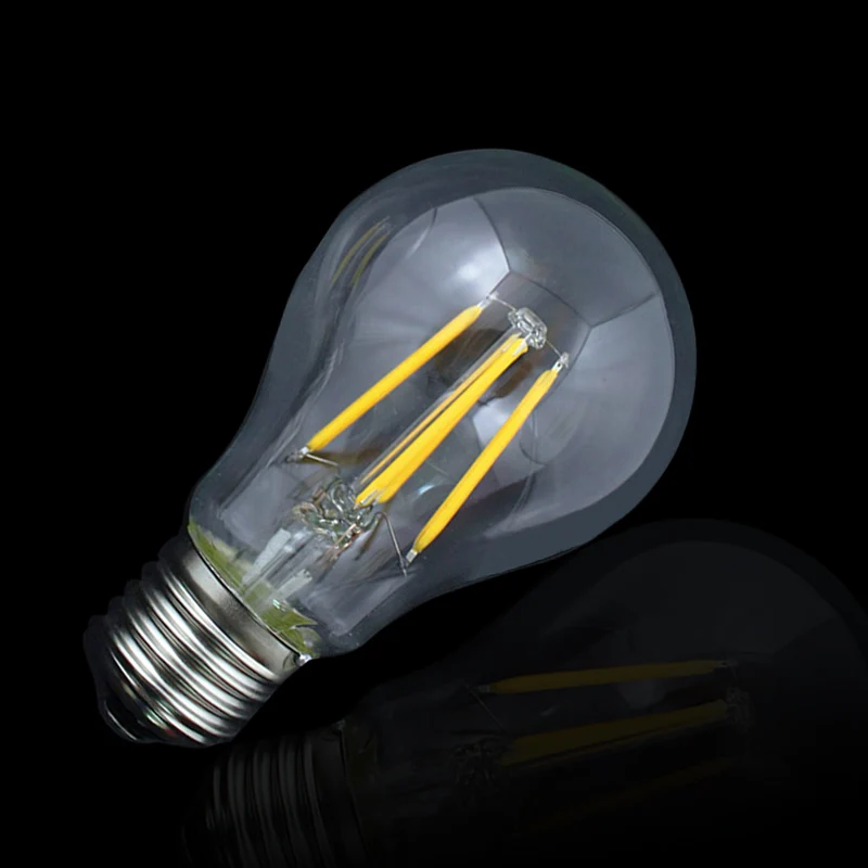 1x Новый E27 светодиодный нити светильник Стекло Корпус Cob лампы 230V 220V 4W 8W 360