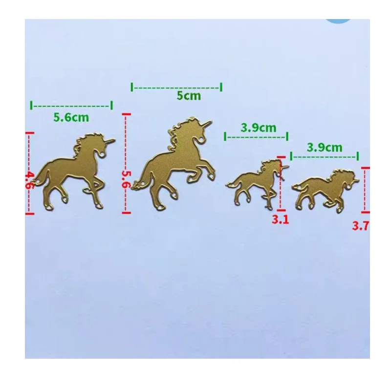 Штампы для скрапбукинга с изображением единорога лошади металлические режущие