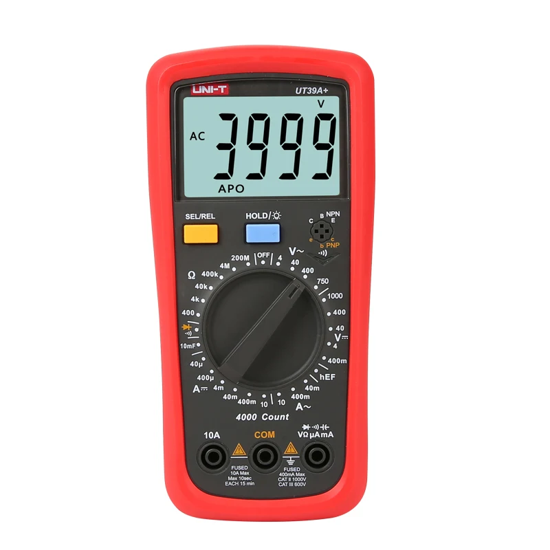Блок UNI T Цифровой мультиметр ручной диапазон UT39A + UT39C AC DC Вольтметр Омметр емкость