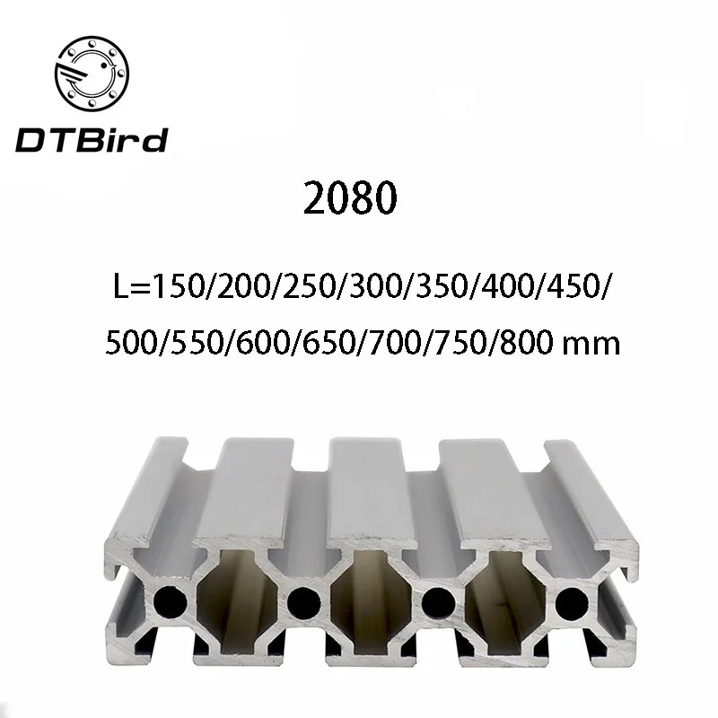 Детали 3D принтера 2080 L = 150 ~ 800 мм алюминиевый профиль Европейский стандарт