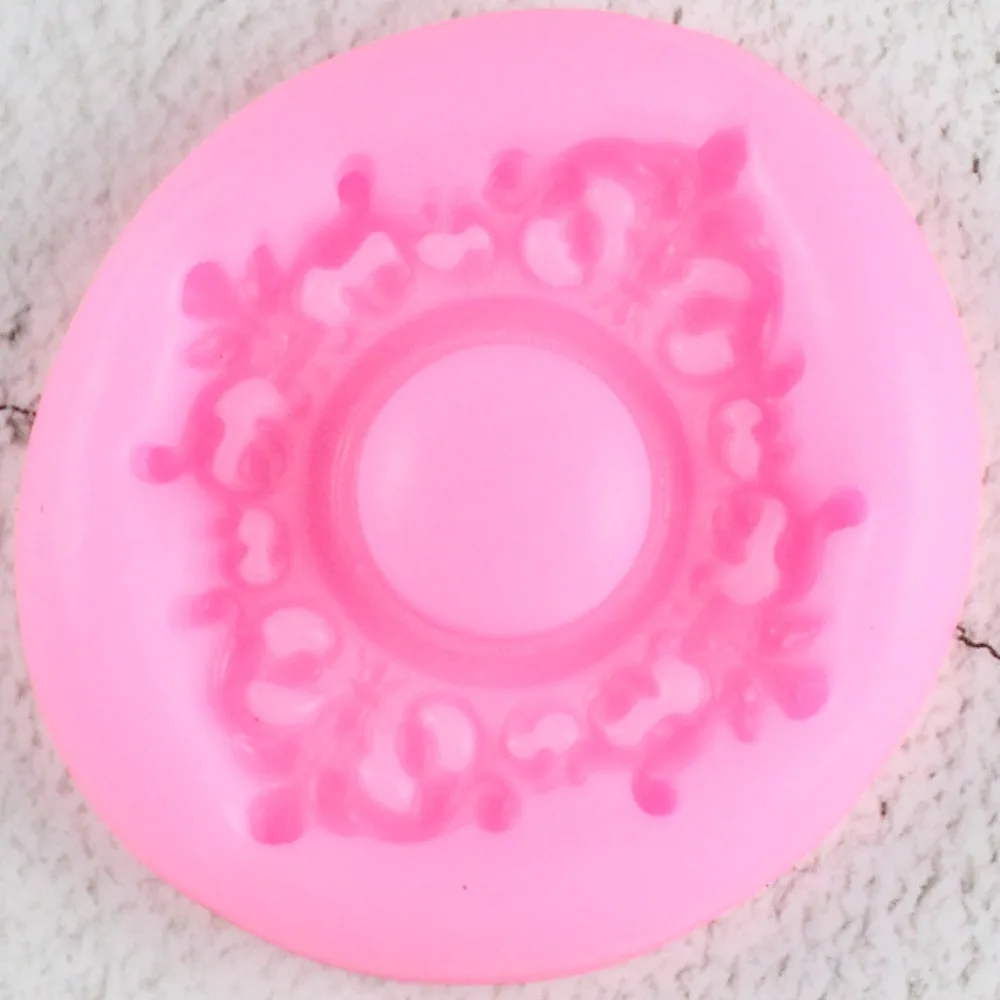 Силиконовая форма с рамкой для торта рельефная кружевная кексов Топпер