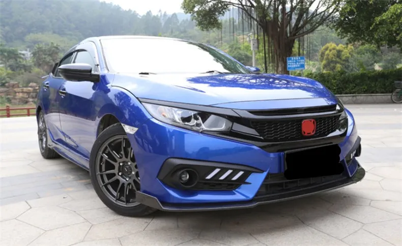 Для Honda Civic 2016 2017 2018 2019 передняя решетка гоночные грили Высокое качество ABS черный