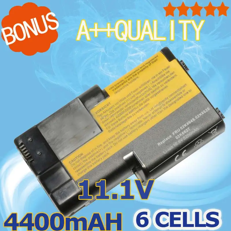 Аккумулятор 4400 мАч 11 1 В для ноутбука IBM ThinkPad T20 T21 T22 T23 T24 02K6620 02K6621 02K6649 02K7025 02K7026 02K7028