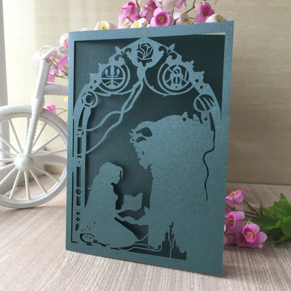 

35pcs Laser Cut Fairy Tale Theme Invitations Card Wedding Card Event&Party Supplies Birthday Party Decorations