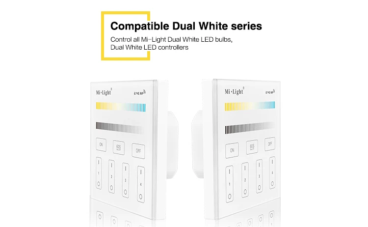 Светодиодный Smart сенсорный контроллер Панель Milight T2 РФ 2 4 ГГц CCT диммер Яркость зон