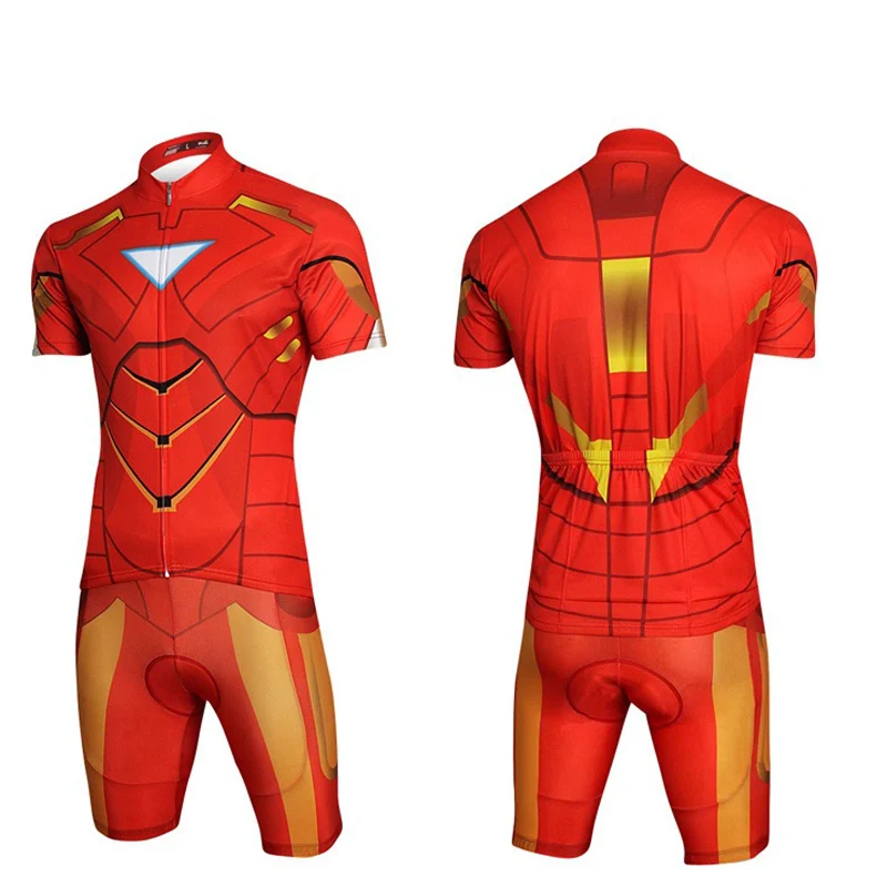 Мужские короткие топы Super Hero летняя одежда для велоспорта быстросохнущая
