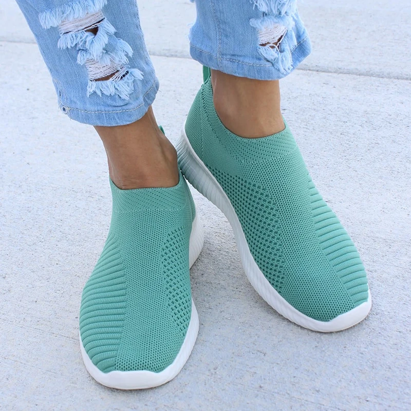 Новинка 2020 года Женские кроссовки Стрейчевая вязаная обувь Сезон весна Обувь на