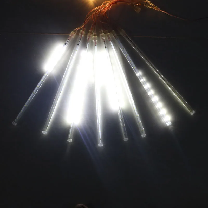 

30CM 50CM 80CM LED Light Meteor Shower Rain Tube Exterior Waterproof Tree Lighting Christmas Holiday Party Decoration Lamp 8Tube
