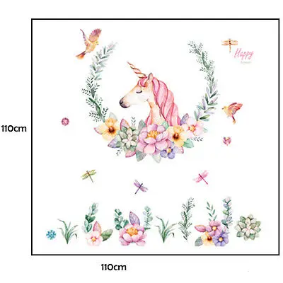 Наклейки на стену в виде единорога 60 х90 см | Дом и сад