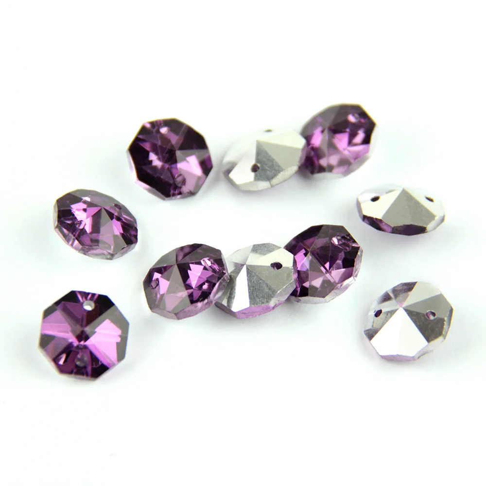 Хрустальная люстра с двумя отверстиями 14 мм смешанные цвета бисер для стеклянной