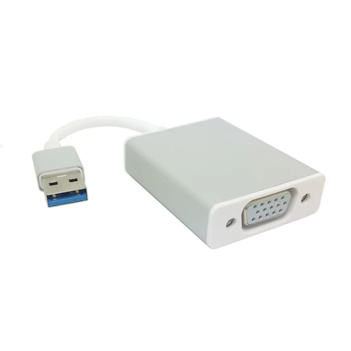Оболочка из серебристого сплава сверхскоростной USB 3 0 к VGA видеографическая карта