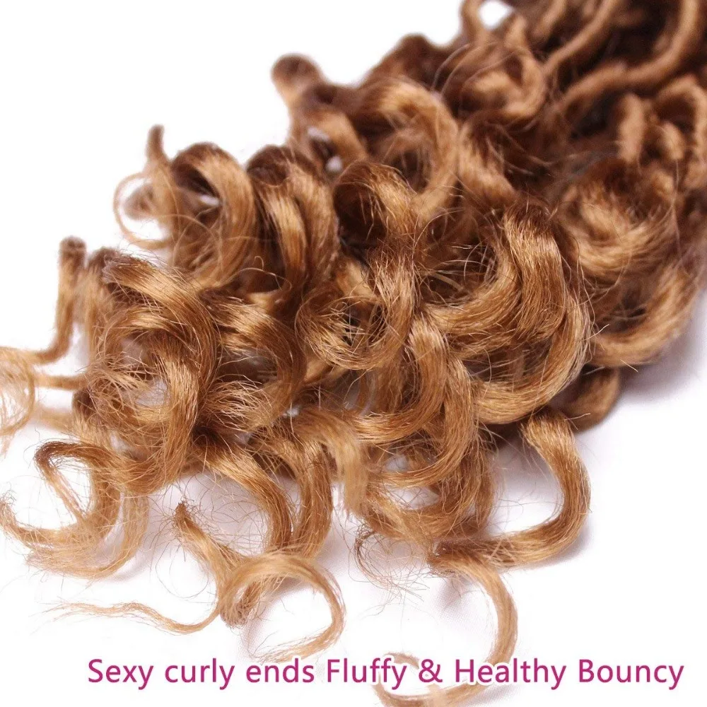 Feibin глубокий Locs плетение косички искусственные локоны в стиле Crochet вьющиеся