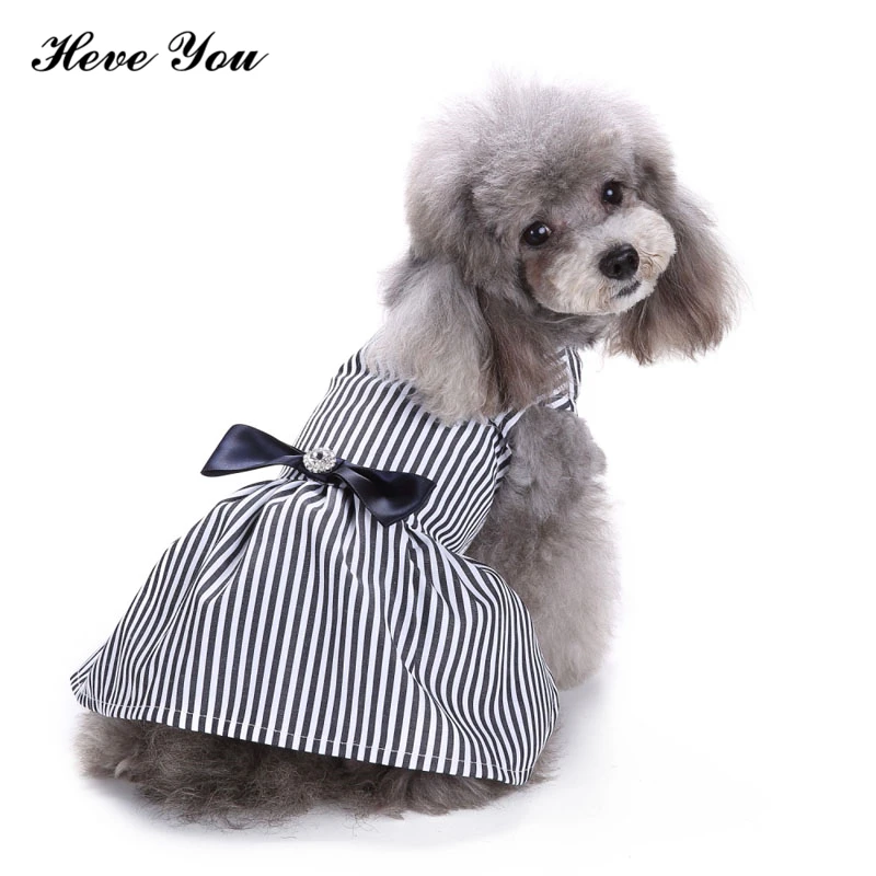 

Heve You 2017 New Dress Clothes for Small Dogs Elegant Pet Party Skirt Dog Wedding Dresses Chihuahua Teddy Dog Clothing XS~L