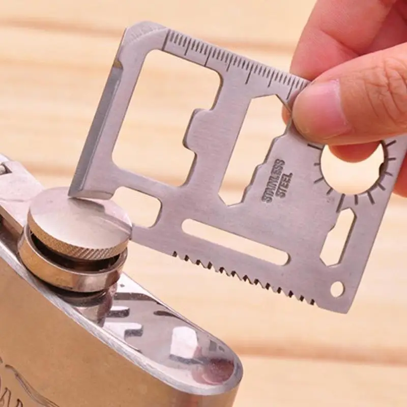 Мультитул 11 в 1 многофункциональный карманный серебристый нож для охоты